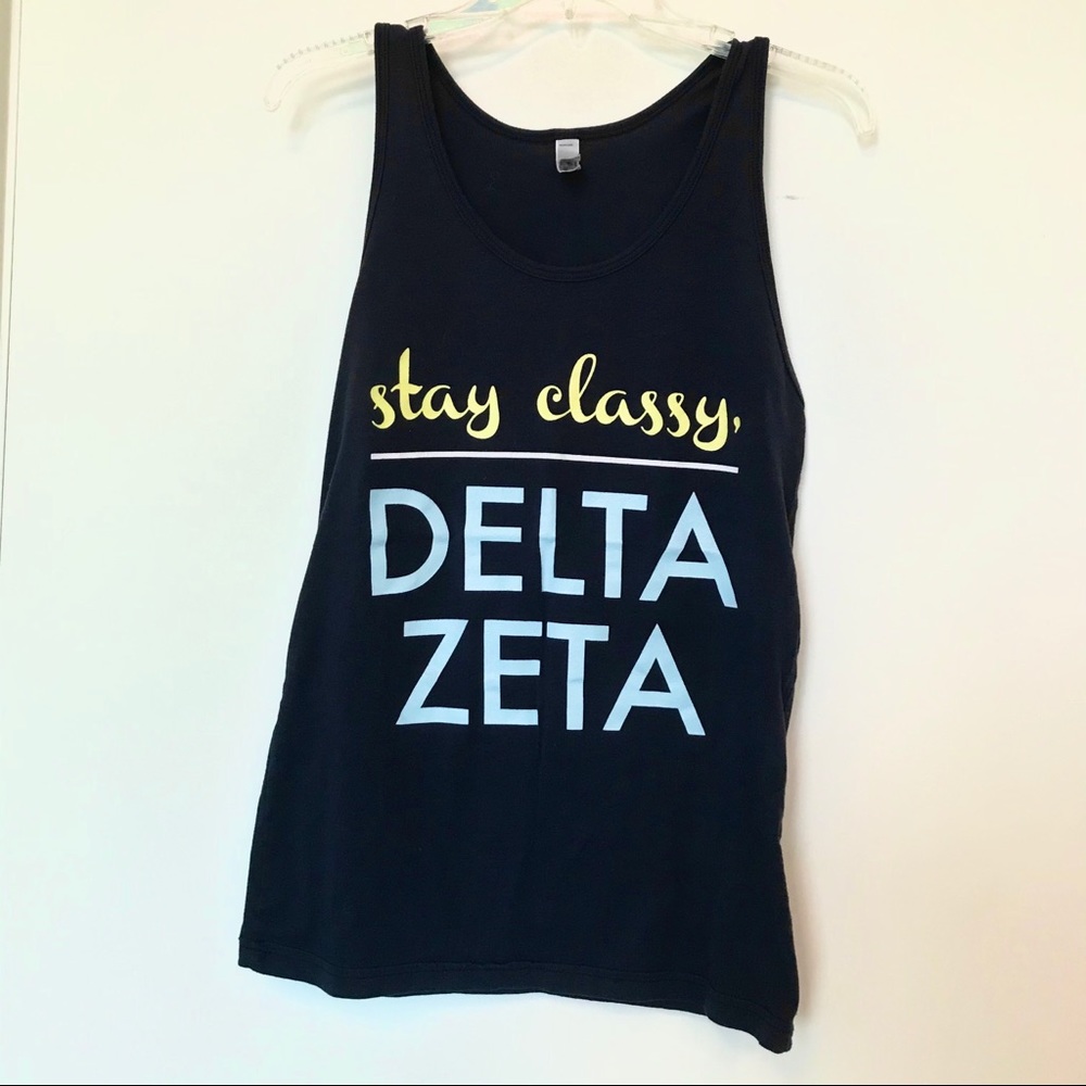 Delta Zeta Anchorman Inspired Tank Cotton Navy